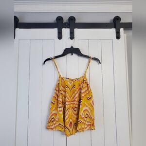 Color Block Yellow Patterned Tank Top. NEW!